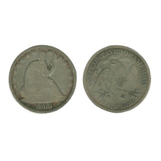 1869, Seated Liberty Half Dollar