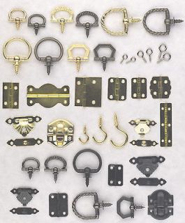 MINIATURE METAL HARDWARE for DOLLHOUSES WOODWORK CRAFTS