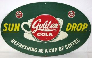Sundrop Cola Fountain Drink Bottle Early Coca Golden Girl Store Litho 