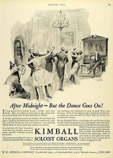 1927 Ad Kimball Organ Chicago Illinois Musical Instrument Dance Party 