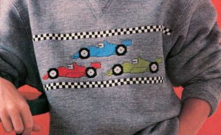 Cute Diane Doro RACE CARS Cross Stitch Pattern