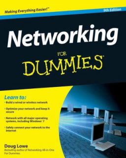 Networking for Dummies by Doug Lowe 2009, Paperback