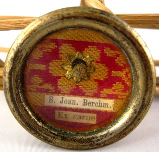 Saint John Berchmans First class Relic Reliquary with seal