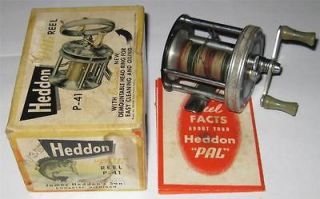HEDDON PAL P 41 LEVEL WIND JEWELED CASTING REEL IN THE BOX