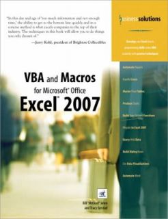 VBA and Macros for Microsoft Office Excel 2007 by Tracy Syrstad and 