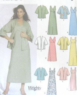Misses Pullover Dress Kimono Jacket Sewing Pattern 6 Easy Simplicity 
