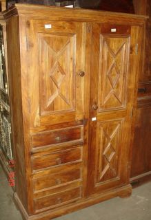   Solid Rosewood Wardrobe Cabinet Dresser Closet Armoire with 4 drawers
