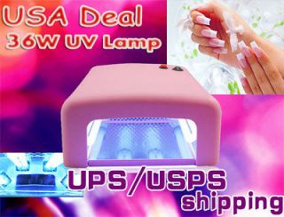   Professional Nail Art Gel CURING UV Lamp Led Light Dryer Us plug Pink