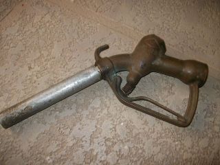 antique vintage mcdonald co dubuque iowa brass pump GAS NOZZLE #PL229