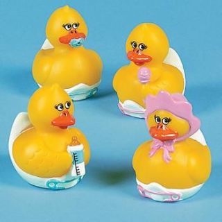 12 BABY RUBBER DUCKS Boy Girl Ducky Shower Party Favor