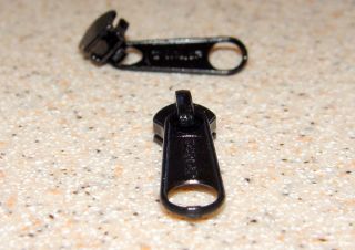x10pcs) #8 Dunlap Zipper Slider & Pull   Black, Repair, Replace