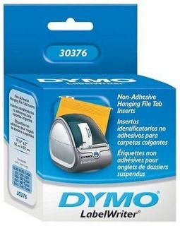 DYMO Hanging File Folder Tab Inserts, 2 x 9/16, White
