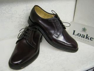 Loake 771T Burgundy Leather Lace Up Derby Shoes