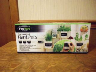Personalized Plant or Herb Pots Set of 3 Terra Cotta Pots NIB