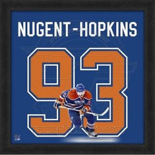 Ryan Nugent Hopkins Edmonton Oilers 20x20 Black Wood Framed Jersey 