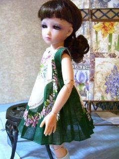 Hanky Dress for 10 to 12 BJD Doll Pretty Flowered Dress
