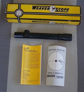 Weaver 1x K1 Rifle Scope USA ~Steel Tube~ NOS