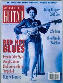 ACOUSTIC GUITAR magazine #33 September 1995 Memphis Minnie, John Prine
