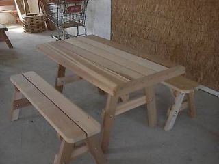 CEDAR Picnic Table & Detached Benches 6 Foot AMISH MADE
