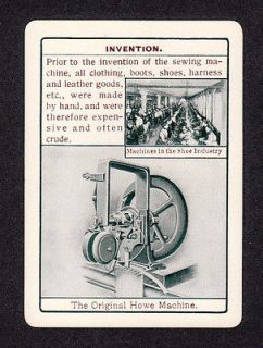 Elias Howe Sewing Machine & Shoe Industry Rare 1903 US History Card