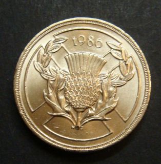 GB Q. ELIZABETH II   1986 COMMONWEALTH GAMES UNC £2 POUNDS COIN