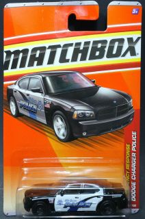 2011 Matchbox #58 Dodge Charger Police BLACK/WHITE/EL​K GROVE/MOC