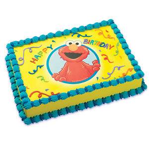 Edible ELMOS PORTRAIT birthday cake party topper Sesame St 45043