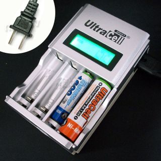 AA AAA NIMH NI CD Quick LCD Display Rechargeab​le Battery Charger US 