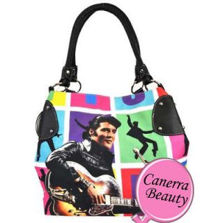 Elvis Presley Celebrity Signature Product Bucket Hobo Bag Handbag 