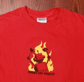   Eat World American Alternative Rock Robot Band Art Red Small T Shirt