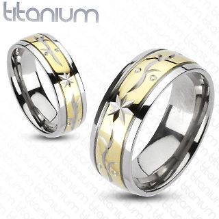   titanium 2 Tone laser engraved star Anniversary, couple rings sz5~ 13