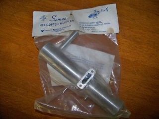 VINTAGE SEMCO HELICOPTER MUFFLER FOR ENYA 49 X RC OLD NEW STOCK ENGINE 