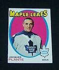 1971 72 Topps JACQUES PLANTE #10 Exmt+ MAPLE LEAFS 