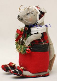 Joe Spencer Grandpa Mouse Gathered Traditions Christmas Figure