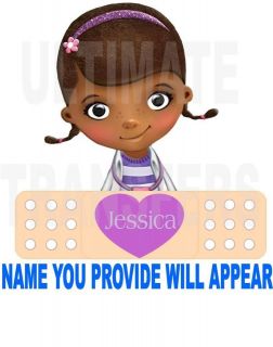 Doc McStuffins Personalized Name Iron on Transfer