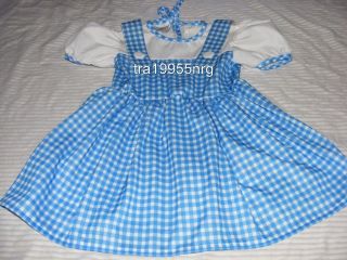 Wizard of Oz Dorothy Blue Costume Dress 2 4T