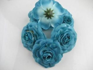 6X rose Head Artificial Silk Flower Heads Wedding Wholesale 2.8/7cm 