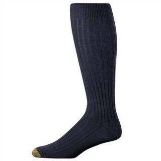 Gold Toe mens dress socks Windsor Wool over the calf black 3p.