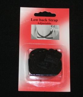 Black or White Low Back Bra Strap Adjustable BESS02