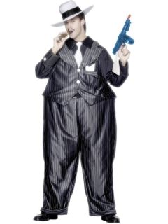 Fat Cat 20s Gangster Mens Fancy Dress Suit & Hat