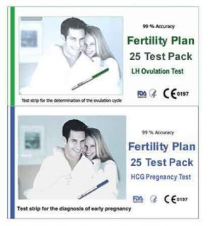50 OVULATION/PREG​NANCY/FERTILIT​Y TEST TESTS+ FREE chart