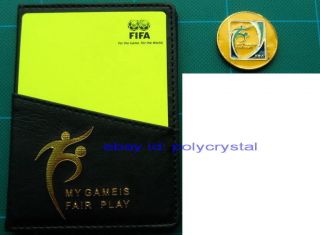 FOOTBALL SOCCER FIFA REFEREE CARDS, TOSS COIN, LOOK!!!