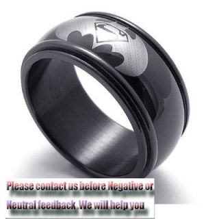 New Bat men Mens Women Stainless Steel Ring Size 8 13+ gift box