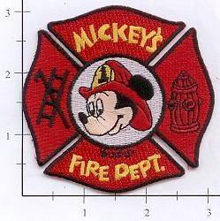 Walt Disney   Mickeys Fire Dept Fire Patch Mickey Mouse FL CA
