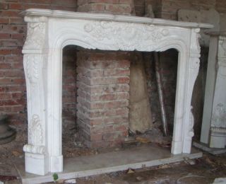 Marble Fireplace Mantel and Surround