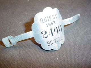 BICYCLE LICENSE PLATE TAG 1952 FIT B.F. GOODRICH FIRESTONE VINTAGE NOS