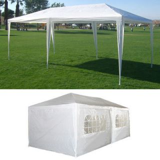 10 x 20 White Gazebo Party Tent Canopy with 6 Side Walls by Palm 
