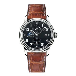 Blancpain Mens 2860.1130.53B Leman Dual Time Zone Automatic Watch 