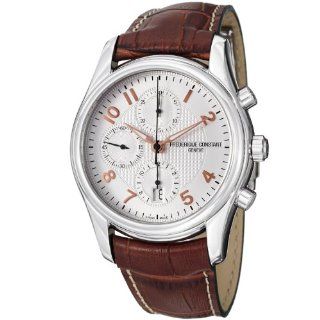 Constant Mens FC 392RV6B6 RunAbout Brown Leather Strap Watch: Watches 