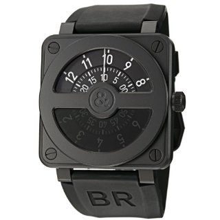   BR01 92COMPASS Aviation Black Rubber Strap Watch: Watches: 
